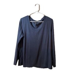 Gap Women's Long Sleeve Navy Size Medium